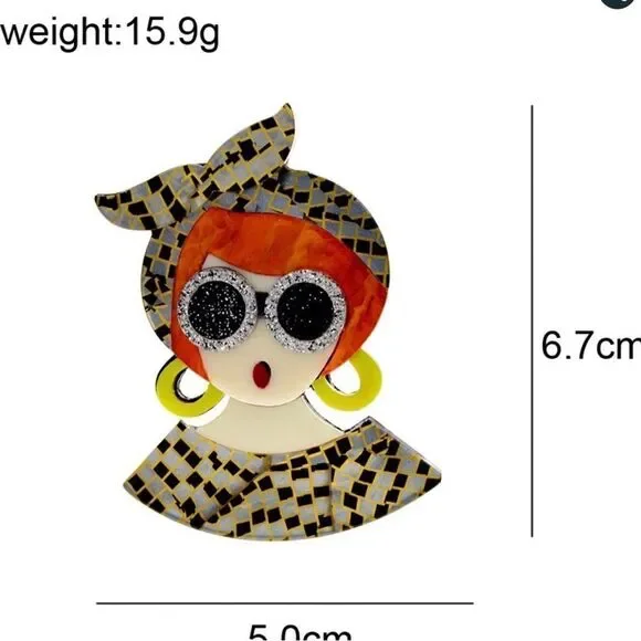 🖤 Stylish lady boho style unique brooch 🖤 - Picture 2 of 4